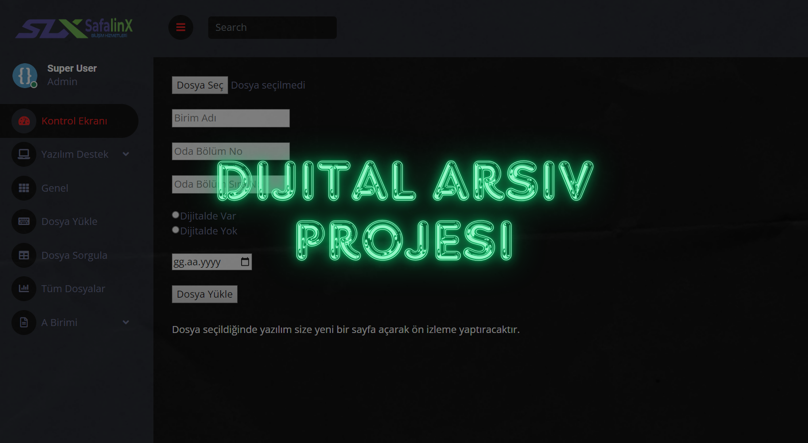 Dijital Arşiv Projesi	